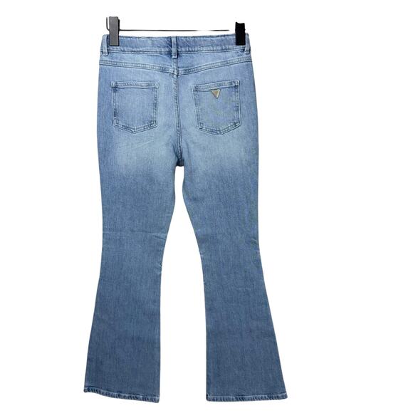 GUESS Big Girls Denim Flare with All-Over Heat Seal Pearls Pants Size 12 - Picture 4 of 8